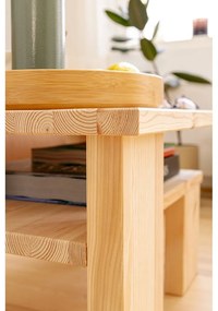 Natúr színű borovi fenyő dohányzóasztal 45x68 cm Japan – Karup Design