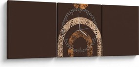 Kép - Narancssárga ívek N⁰1 (órával) (90x30 cm)