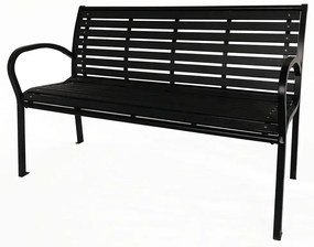 Kerti pad 125 x 60 x 80 cm, fekete, acél / műanyag