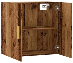 antik fa színű szerelt fa faliszekrény 60 x 31 x 60 cm