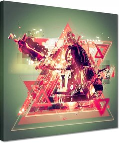 Vászonkép 30x30 Bob Marley Reggae gitár