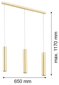 Argon 1443 - Csillár zsinóron GOMERA 3xGU10/5W/230V sárgaréz