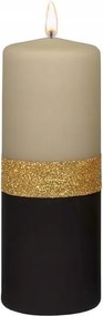 Gyertyatartó 20 cm Lumine Mat Caffe Latte 200/70