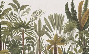 Fotótapéta Flizelin Fal a Hálószobába Egzotikus levelek 416x254 Ragasztó