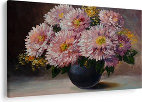 Kép - olajfestmény, virágok a vázában (90x60 cm)