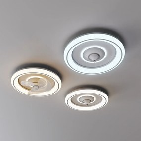 Fehér LED mennyezeti lámpa távirányítóval, ventilátorral Alan – SULION