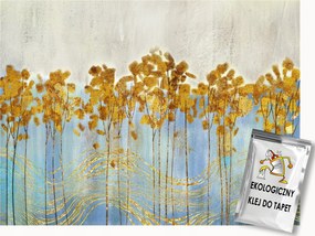 Fotótapéta Flizelina Absztrakt Erdő Park Fák Arany Glamour 200x140 ragasztó