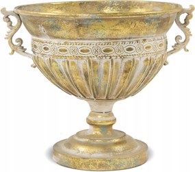 Váza Kaspó Fedél Retro Dekoráció Arany