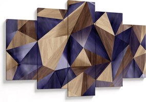 Kép - 3D fa háromszögek (150x105 cm)