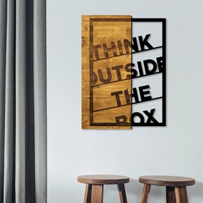 Fa fali dekoráció "Think Outside The Box"