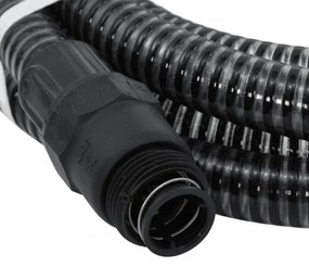 fekete PVC szívótömlő PVC csatlakozókkal 1 7 m&quot;