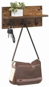 Fali Kabáthorog Füstölt tölgy 40 x 10.5 x 18 cm Faanyag