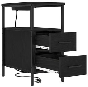 Éjjeli Szekrények 2 pcs Musta tammi 30 x 48 x 61 cm Faanyag