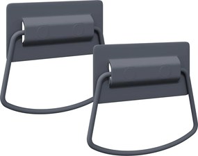 vidaXL Szekrény Fogantyúk 2 pcs Antracit 85 x 45 mm Fém