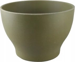 Ökológiai bambusz kerek virágtartó kaspó 17 cm magas, átm. 25 zöld