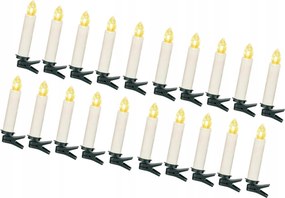 Led gyertyák csipeszekkel Kúpos Dekorációs Gyertyák Elektronikus 20 db