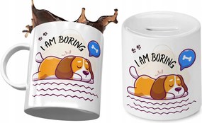 Kutyás bögre persely ajándék szett fényképes nyomtatással