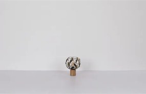 Globo 15759-1 Fali spotlámpa, fém fekete matt, fém arany színű, fekete patinázott, tiszta akril kristályok, SzxM: 120x160mm, Mélység: 210mm, 1x E14 25W 230V izzó nélkül