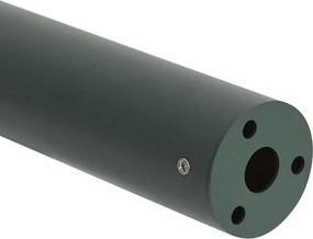 Modern kültéri oszlop zöld színben, bordázott üveggel, LED szolár IP65 - Ribble Mushroom