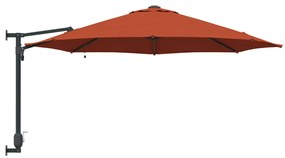 Falra Szerelhető Kert Napernyő LED-del Terrakotta 248 cm