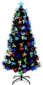 Mű karácsonyfa dekoratív vonós lámpákkal Zöld 120 cm PVC