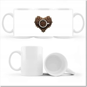 Fotó bögre Kávé szív