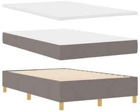 Box Spring Ágy Matraccal &amp; Pad Taupe 120x190 cm Szövet