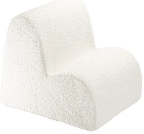 Krémszínű buklé gyerek fotel Cloud – Wigiwama