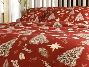 Mikroszálas ágyneműhuzat GOLD CHRISTMAS piros Ágyneműhuzat mérete: 70 x 90 cm | 140 x 200 cm