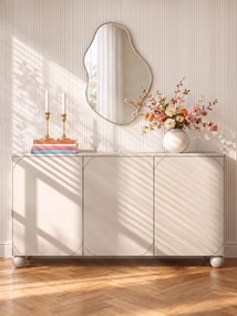 Sonatia II háromajtós komód 150 cm - kasmír / gömb alakú lábak