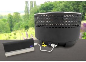 Asztali faszenes grillsütő 4xAA/USB fekete