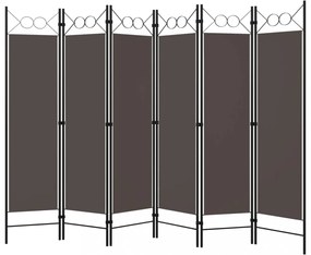 antracitszürke 6 paneles paraván 240 x 180 cm