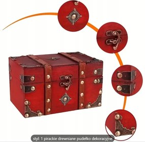 Fa Ékszerdoboz Exkluzív Láda 22X15x13,5cm Ajándék Nagy