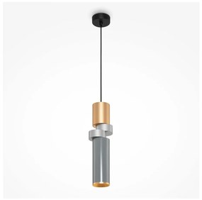 Maytoni MOD303PL-01CFL3 - Csillár zsinóron PALETTE 1xGU10/40W/230V arany/szürke