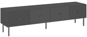 TV-állvány 180 cm, fekete VIENA LOWBOARD