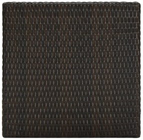 3 részes barna polyrattan kerti bárszett kartámasszal