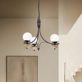 Brilagi - LED Csillár láncon COTTAGE 3xG9/40W/230V bükkfa/fehér