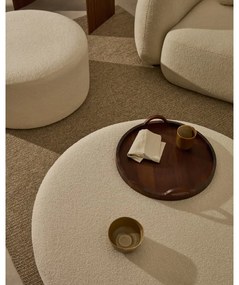 Krémszínű buklé puff Kaeli – Kave Home