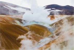 Fotótapéta Flizelin a ház szobájába 3D Vulkáni dombok 104x70 Ragasztó