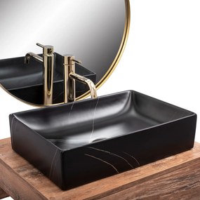 Pultos mosdó REA Inga Black Marble Mat