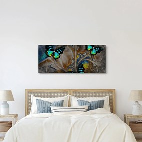 Kép - fényes pillangók képben (120x50 cm)