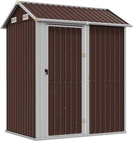 vidaXL barna horganyzott acél kerti fészer 192x152,5x237 cm
