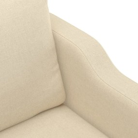vidaXL kétszemélyes krémszínű szövetkanapé 140 cm