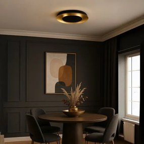 LED mennyezeti lámpa PIATTINO LED/30W/230V 3000/4000/6000K Ø 40 cm fekete/arany