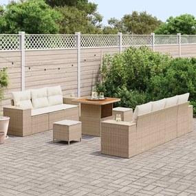 Kerti Kanapé Szett 10 pcs Beige és krém 80 x 80 x 71 cm
