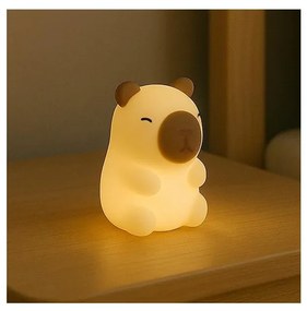 LED RGBW fényerőszabályozható újratölthető gyerek éjszakai lámpa KAPYBARA LED/0,45W/5V 800 mAh