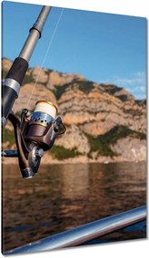 Vászonkép 80x120 Horgászbot vitorlás tenger