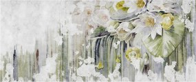 Kép - Fehér virágok, vintage (120x50 cm)