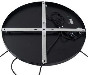 Art Deco függőlámpa fekete füstüveggel, kerek, 4-es - Bao