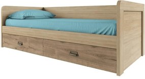 Ágy, madura tölgyfa/wellington, 90x200, DIAZ